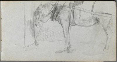 Taccuino, pagina 06: Studio di un cavallo da Ernest Meissonier