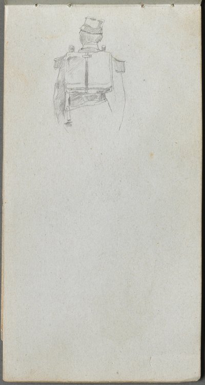 Taccuino, pagina 08: Studio di un soldato di spalle da Jean Louis Ernest Meissonier