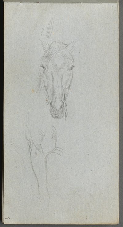 Taccuino degli schizzi, pagina 09: Studio di un cavallo da Ernest Meissonier