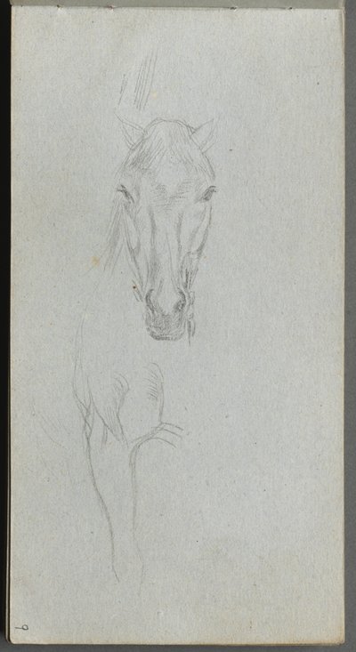 Taccuino, pagina 09: Studio di un Cavallo da Jean Louis Ernest Meissonier