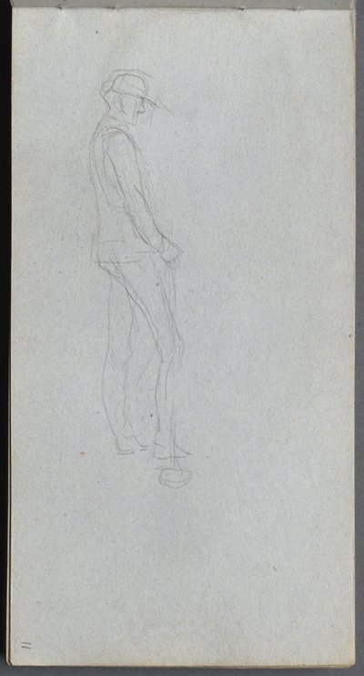 Taccuino, pagina 11: Figura di profilo da Jean Louis Ernest Meissonier