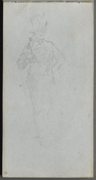 Taccuino degli schizzi, pagina 15: Studio di un soldato da Ernest Meissonier