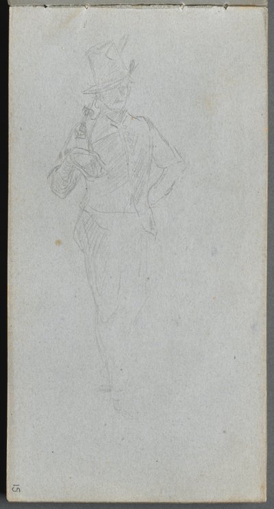 Taccuino, pagina 15: Studio di un soldato da Jean Louis Ernest Meissonier