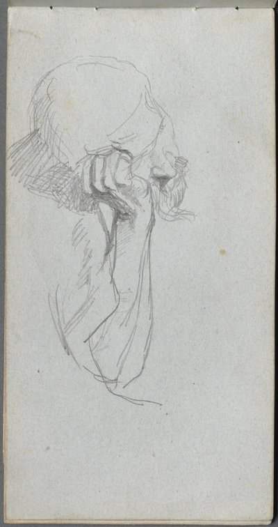 Taccuino, pagina 16: Figura Melanconica da Jean Louis Ernest Meissonier