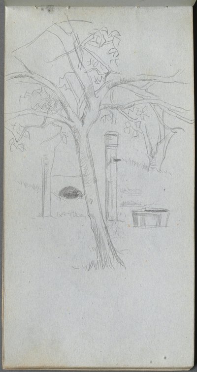 Taccuino, pagina 36: Studio di un albero da Jean Louis Ernest Meissonier