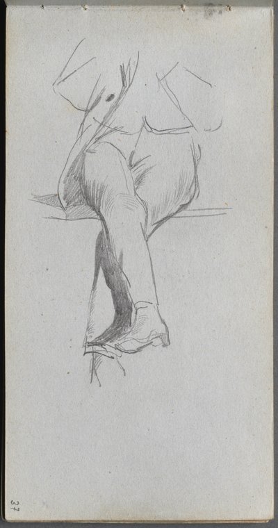 Studio di figura, gambe incrociate da Jean Louis Ernest Meissonier
