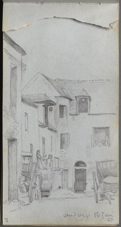 Taccuino, pagina 39: Scena di Strada da Jean Louis Ernest Meissonier