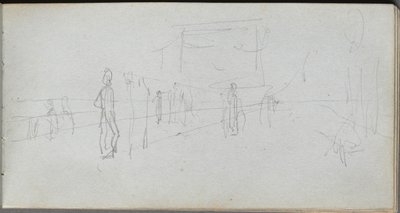 Taccuino, pagina 40: Studio prospettico da Jean Louis Ernest Meissonier