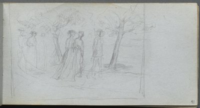 Taccuino, pagina 41: Figure in un paesaggio da Ernest Meissonier