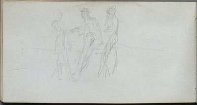 Taccuino, pagina 42: Tre figure da Jean Louis Ernest Meissonier