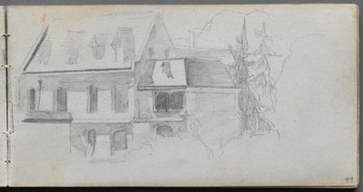 Taccuino, pagina 49: Studio architettonico da Ernest Meissonier
