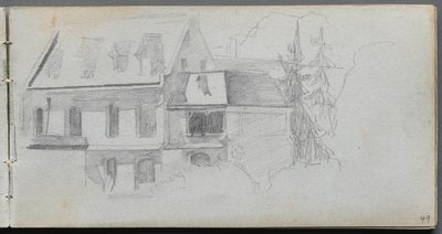 Taccuino, pagina 49: Studio Architettonico da Jean Louis Ernest Meissonier