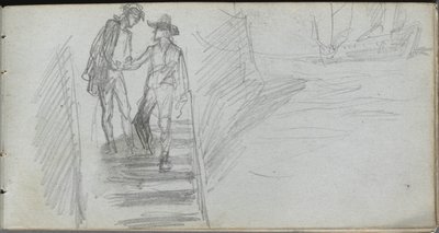 Taccuino, pagina 64: Figure su una scala da Ernest Meissonier