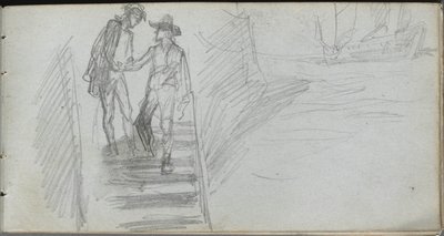 Taccuino, pagina 64: Figure su una scala da Jean Louis Ernest Meissonier