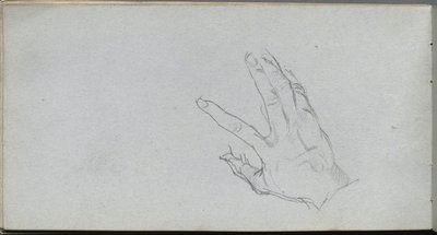 Taccuino, pagina 68: Studio di una mano da Ernest Meissonier