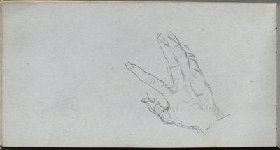 Taccuino, pagina 68: Studio di una mano da Jean Louis Ernest Meissonier
