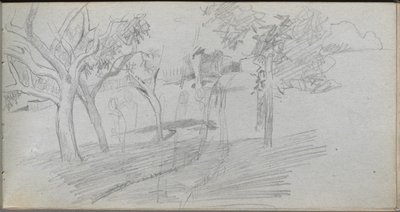 Taccuino, pagina 74: Studio di paesaggio da Ernest Meissonier