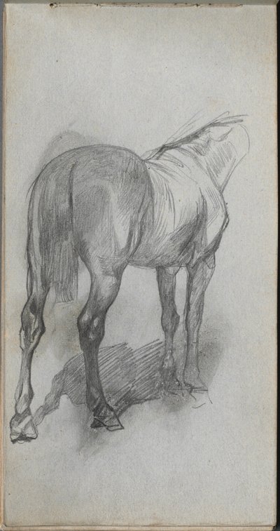 Taccuino, pagina 76: Studio di un cavallo da Ernest Meissonier