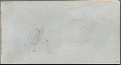 Quaderno di schizzi, pagina 77: Studio di figura da Ernest Meissonier