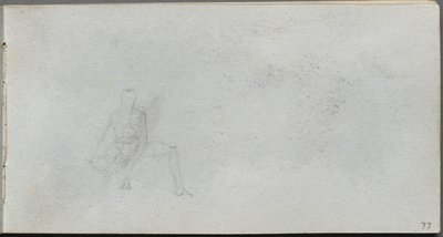 Taccuino, pagina 77: Studio di figura da Jean Louis Ernest Meissonier