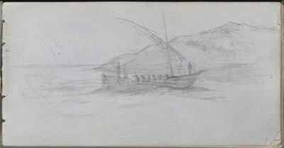 Taccuino, pagina 88: Paesaggio marino e figura da Jean Louis Ernest Meissonier