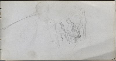 Quaderno di schizzi, pagina 98: Studio di figure da Ernest Meissonier