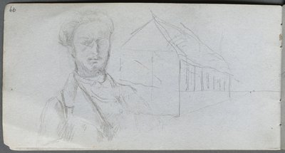 Taccuino, pagina 99: Studio di Figura, Edificio da Jean Louis Ernest Meissonier