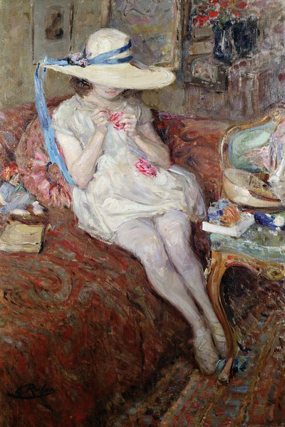 Giovane Ragazza con Cappello di Paglia da Ernest Rocher