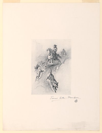 Tannery, con i Suoi Cani, Arrivò Galoppando nel Canyon da Ernest Thompson Seton