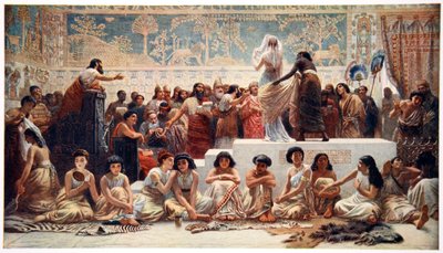 Il mercato matrimoniale babilonese, 1915 da Ernest Wellcousins