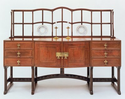 Credenza con supporto per piatti da Ernest William Gimson