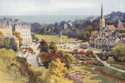 Bournemouth: La Piazza e il Giardino da Mont Dore da Ernest William Haslehust