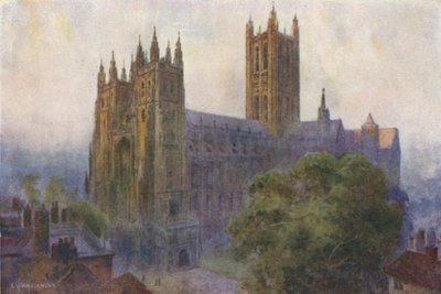 Cattedrale di Canterbury dalla Porta di Christ Church da Ernest William Haslehust