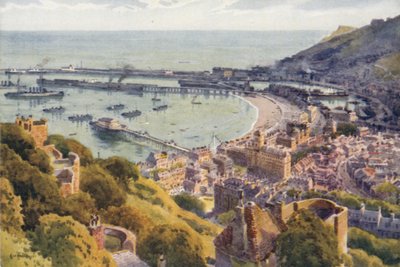 Porto di Dover dal Castello da Ernest William Haslehust