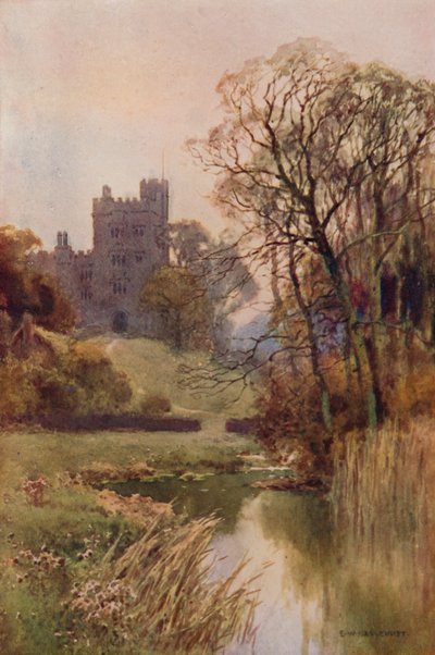 Haddon Hall (litografia a colori) da Ernest William Haslehust