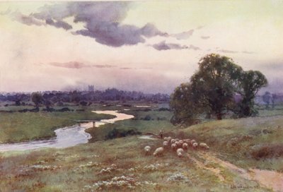 Fiume Tamigi: veduta da Eisey Hill da Ernest William Haslehust