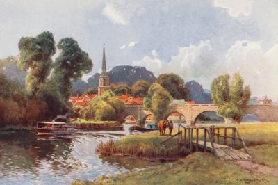 Fiume Tamigi: Wallingford (litografia a colori) da Ernest William Haslehust