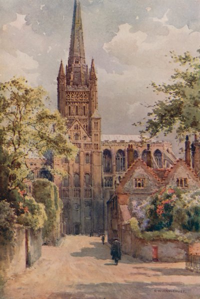 Il Precinto della Cattedrale, Norwich da Ernest William Haslehust
