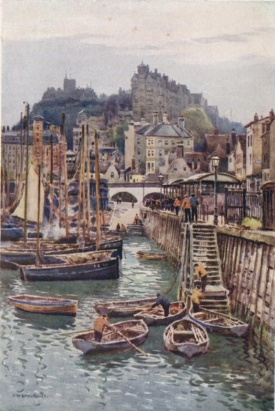 Il porto peschereccio, Folkestone da Ernest William Haslehust