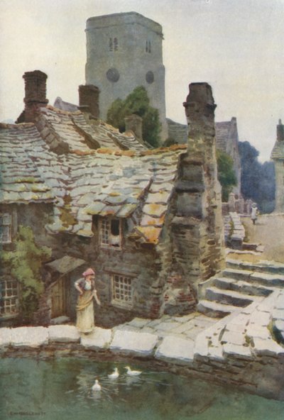 Lo stagno del mulino, Old Swanage da Ernest William Haslehust