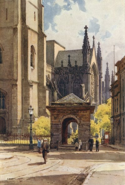 La vecchia casa del pozzo e la chiesa parrocchiale, Leamington da Ernest William Haslehust