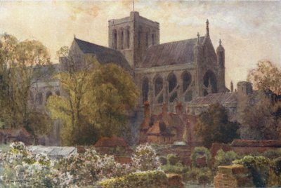 Cattedrale di Winchester dai Giardini del Decano da Ernest William Haslehust
