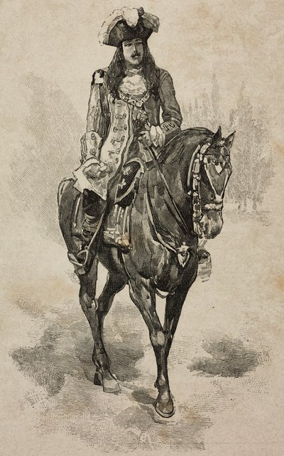 Conte di Torino Vittorio Emanuele di Savoia in costume di Vittorio Amedeo II di Savoia al Torneo di Villa Borghese in occasione delle nozze d