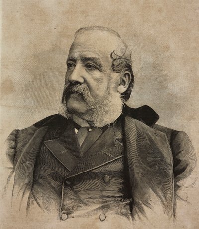 Ritratto di Gerolamo Induno, incisione di Ernesto Mancastropa da fotografia di Guigoni e Bossi, da L