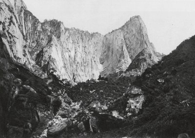Hua shan, Shensi, Il cilindro del Monte dei 5 Picchi, Picco Centrale e Occidentale da Ernst Boerschmann
