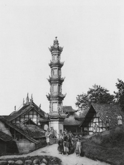 Kiungchou, Szechuan, Villaggio da Ernst Boerschmann
