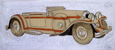 Illustrazione che mostra una Delage del 1924 con carrozzeria di Letourneur et Marchand da Ernst Deutsch Dryden