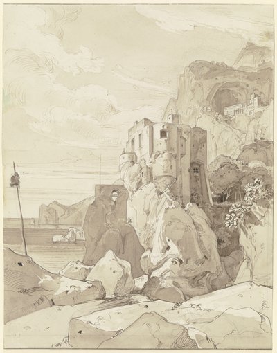 Amalfi, vista su S. Francesco da una torre di guardia da Ernst Fries
