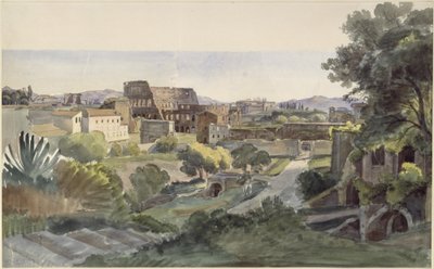 Vista sul Foro Romano con il Colosseo in direzione del Laterano da Ernst Fries