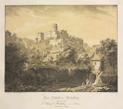 Sei vedute del castello di Heidelberg: Verso est da Ernst Fries